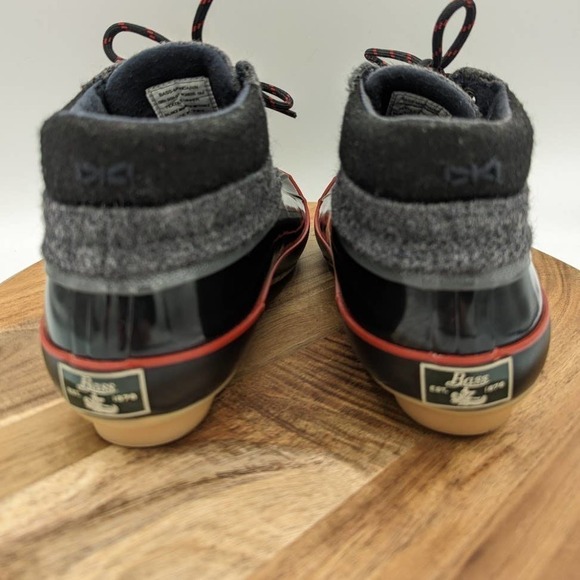 Bass Mandarin Short Duck Boots Woman's Size 6 Black‎ Gray Wool - Picture 5 of 14